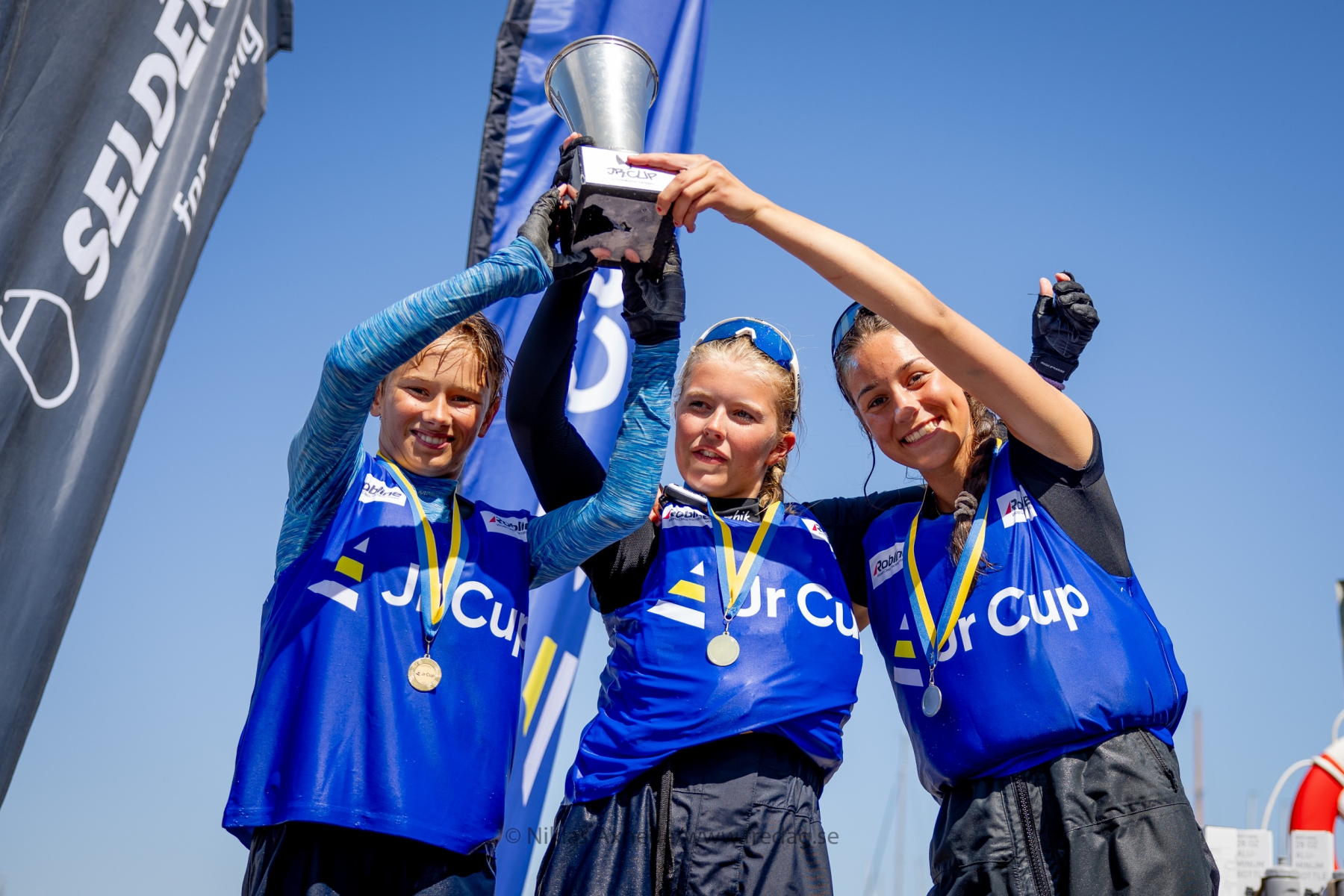 image: Lisa, Mischa och Svante från OXSS vinnare av Jr Cup 2023